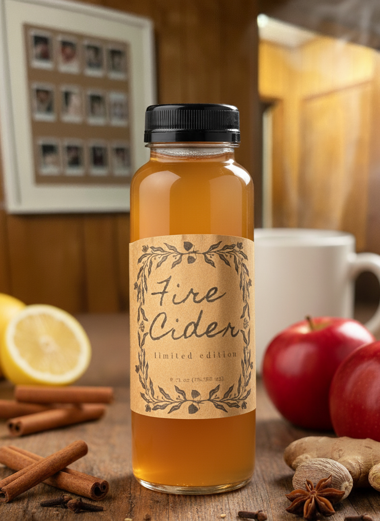 Fire Cider - CRISP APPLE CIDER FALL FLAVOR – Traditional Herbal Tonic | Latina-Owned | Ethically Made 8 oz