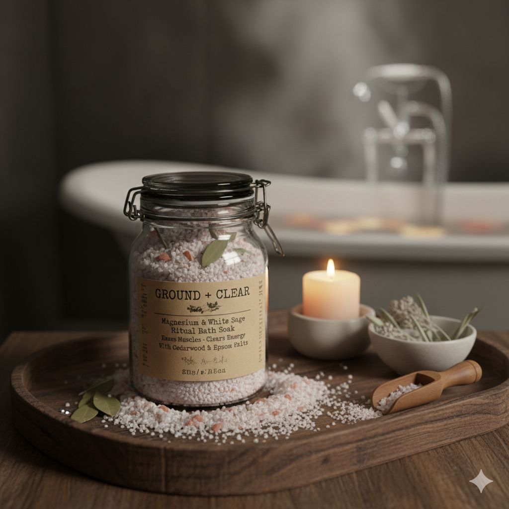 Ground & Clear | Magnesium & White Sage Ritual Bath Soak
